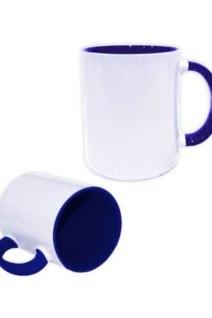 Tazas blancas personalizadas – Color Azul 11 oz