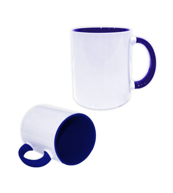 Tazas blancas personalizadas – Color Azul 11 oz