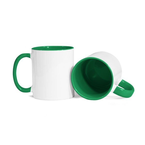 Tazas blancas personalizadas – Color Verde 11 oz - Imagen 4