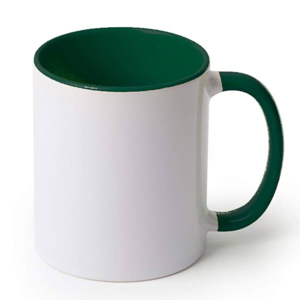 Tazas blancas personalizadas – Color Verde 11 oz