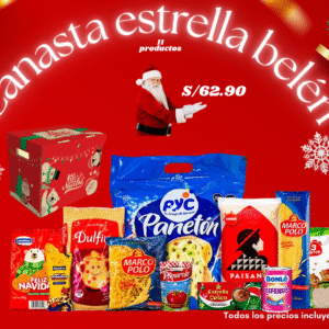 🎁 1. Canasta Navideña Económica – Estrella de Belén