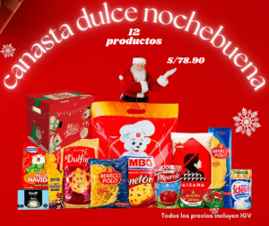 Canasta Dulce Nochebuena - Canasta Navideña Económica – 11 productos