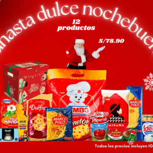 Canasta Dulce Nochebuena - Canasta Navideña Económica – 11 productos